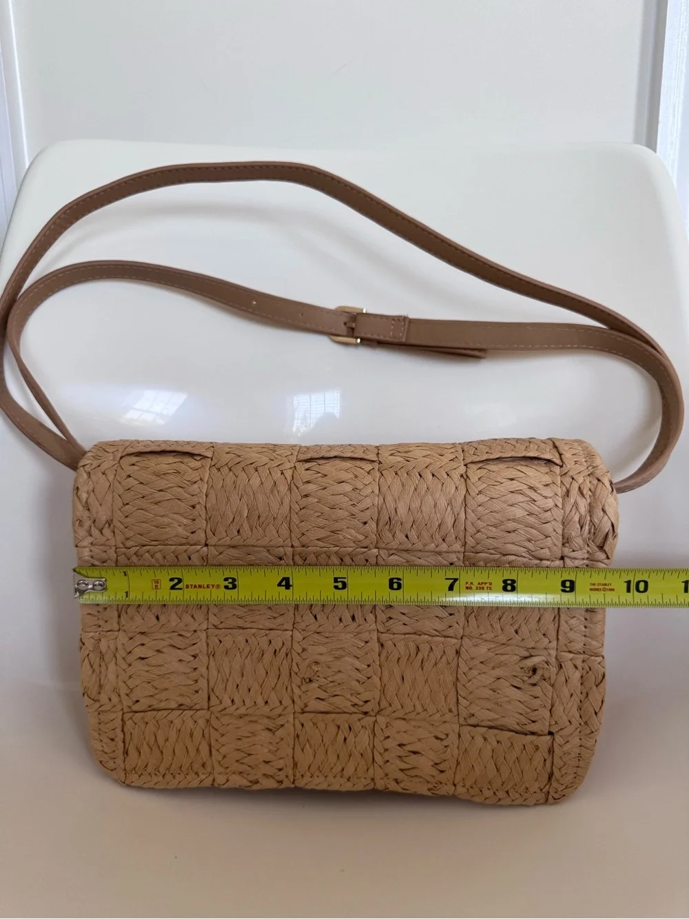 Woven Raffia Straw Crossbody Bag Coastal Grandmillennial Boho Beach Vacation H&M
